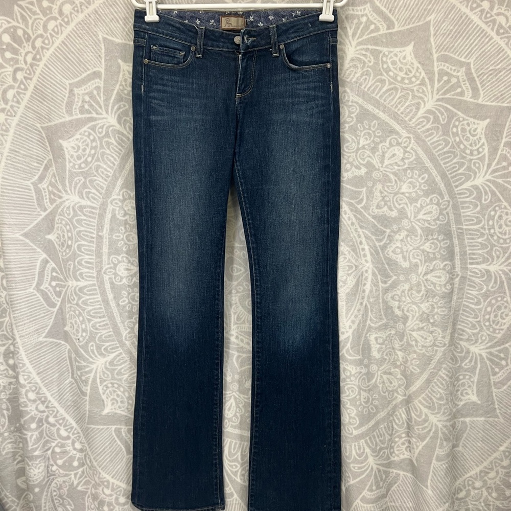 PAIGE Blue Boot Cut Jeans Timeless Style 28 peg leg